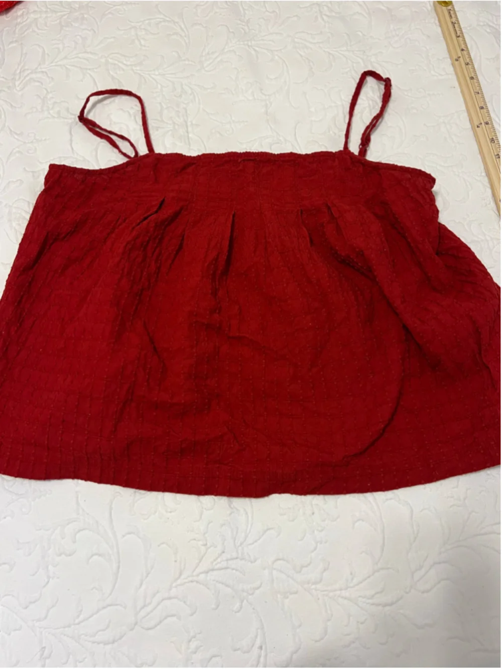 Women's Lou & Grey Red Textured 2 Piece Set Size XL & L Cotton/Linen Blend
